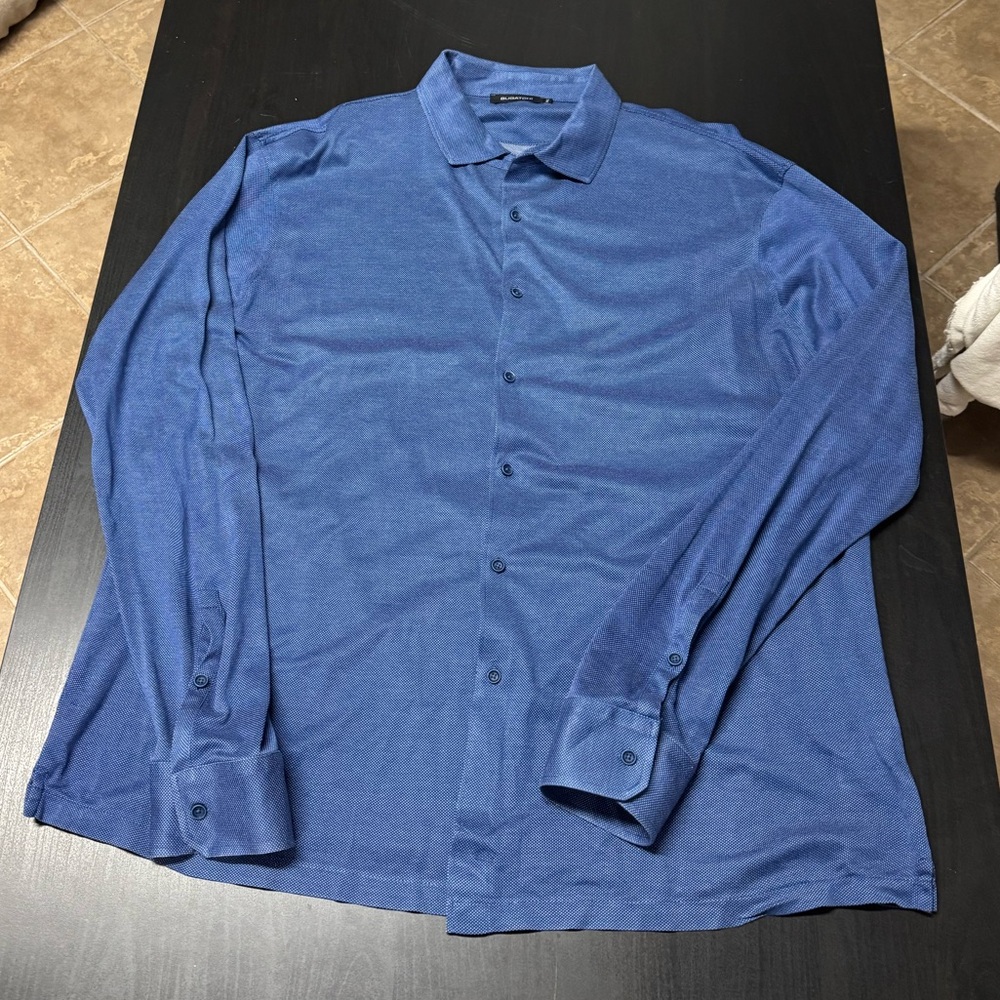 Bugatchi Blue Casual Button Down Shirt